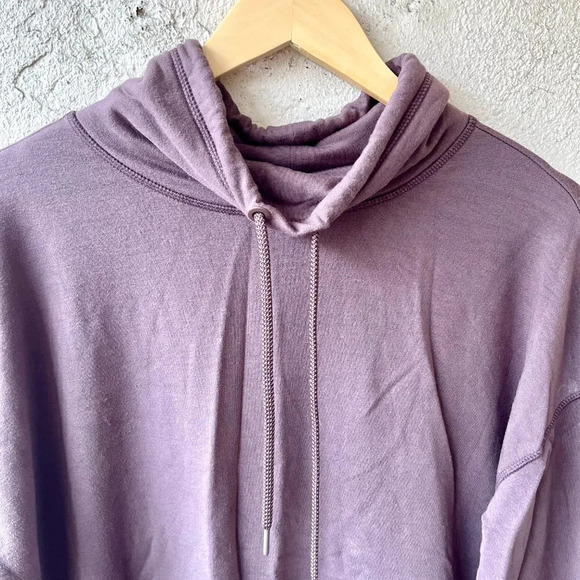 Aerie Offline Cowl Neck Brown Pullover Sweatshirt Size Medium - Picture 3 of 6